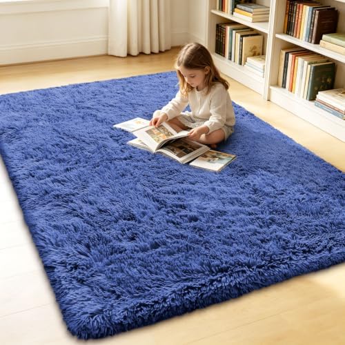 Smiry Area Rugs for Living Room Bedroom 3x5 ft, Fluffy Washable Carpet by Smiry