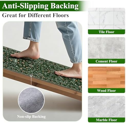 HEBE Hallway Runner Rug 2'x6', Washable Non Slip Kitchen Rug Runner - Image 3