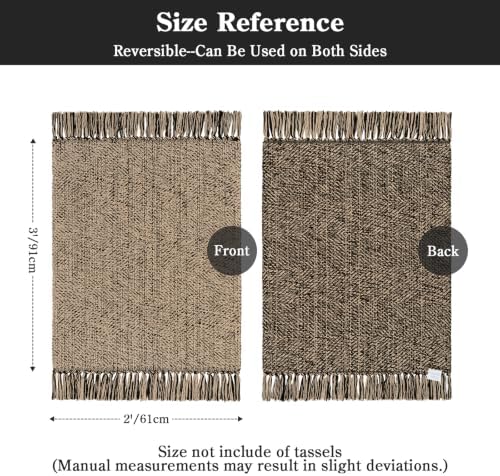 Collive Small Bathroom Rug 2' x 3', Modern Farmhouse Kitchen Rugs - Image 2