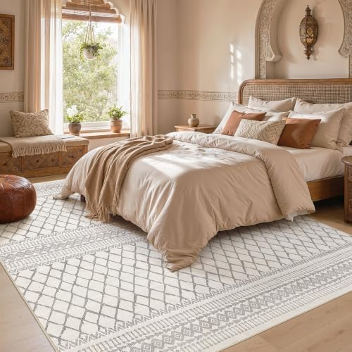 cotiled Boho 10x12 Area Rug for Living Room: Large Moroccan Washable Rug - Image 6