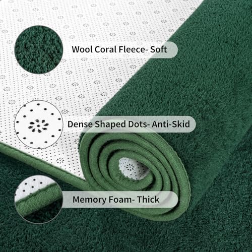 FlyDOIT Area Rugs for Bedroom Living Room, 5x8 Dark Green Super Soft Comfy Thickened Memory-Foam Indoor Carpets, Modern Aesthetic Minimalist Carpet for Boys Girls Adults Apartment Nursery Home Décor - Image 5