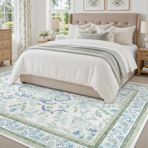 DCX Blue and Green Washable 9x12 Area Rug - Image 3