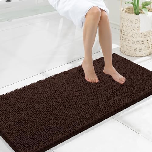 Smiry Bathroom Rugs 47X20, Luxury Chenille Extra Soft Absorbent Bath Mat by Smiry