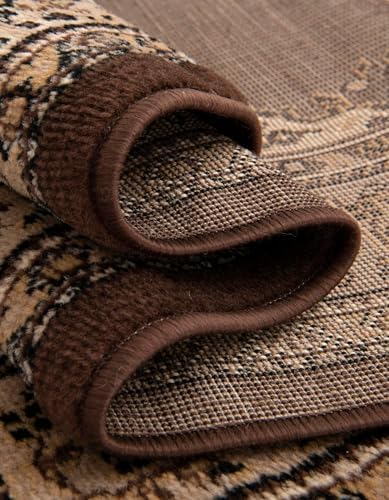 Unique Loom Reza Collection Area Rug - Washington (2' x 5' 3" Runner Brown/Black) - Image 5