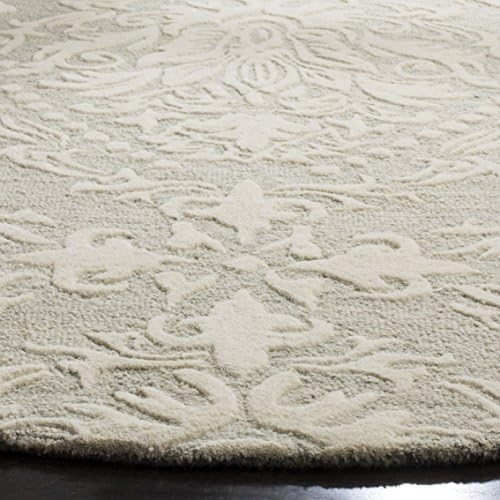 SAFAVIEH Blossom Collection 4' Round Sage/Ivory BLM107C Handmade Premium Wool Entryway Foyer Living Room Bedroom Kitchen Area Rug - Image 5