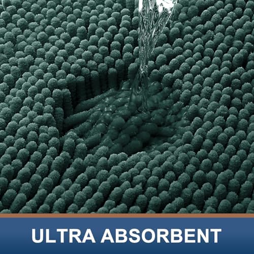 Smiry Bathroom Rugs 40X32, Luxury Chenille Extra Soft Absorbent Bath Mat - Image 4