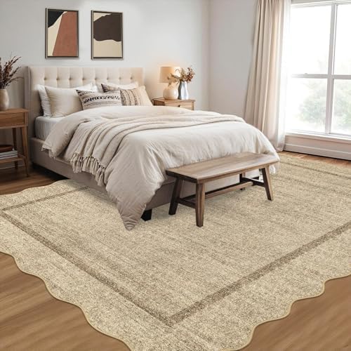 GarveeHome Scalloped Large Area Rug 10x13 Rug for Living Room Non Slip - Image 2