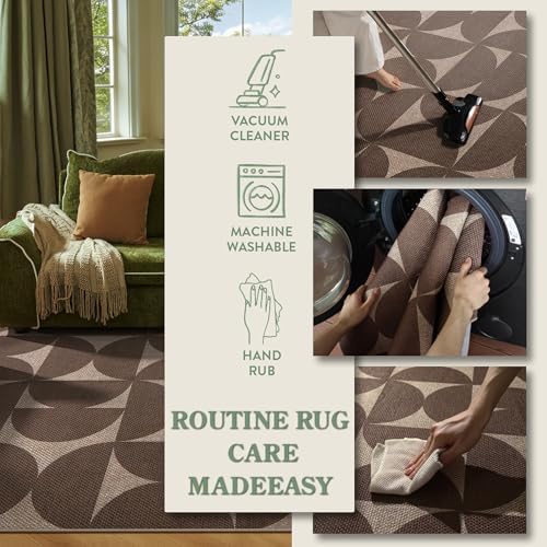 Lahome Semi Circle Easy Jute Non Slip Kitchen Runner, 2x8 Hallway Runner - Image 5