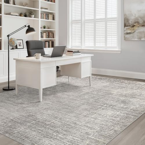 LOONGRUG 10x14 Area Rugs Washable Neutral Modern Living Room Rug Brown Gray - Image 7