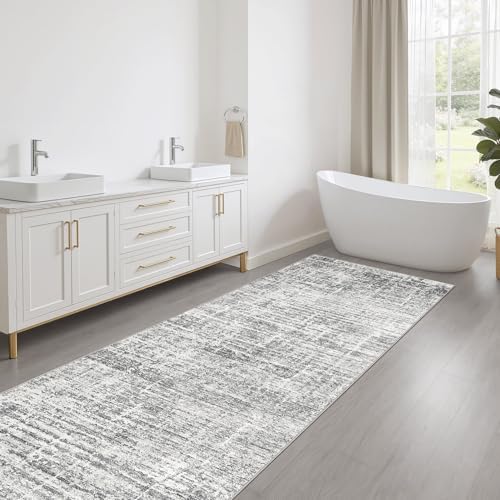 LOONGRUG Runner Rug 3x10 Machine Washable Non-Slip Neutral Modern Rug Grey - Image 5