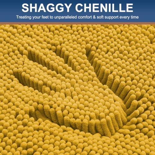 Smiry Bathroom Rugs 30X20, Luxury Chenille Extra Soft Absorbent Bath Mat - Image 3