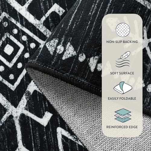 Lahome Black Runner Rug for Hallway Non Slip, 2.5x8 Western Entryway Rug - Image 3