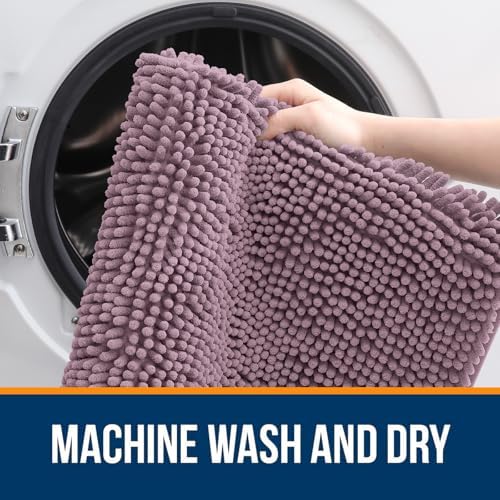OLANLY Bathroom Rugs 30x20, Extra Soft Absorbent Chenille Bath Rugs - Image 5