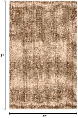 SAFAVIEH Natural Fiber Area Rug 5x8, Jute Knotted Natural NF447A - Image 2