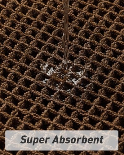 Upgraded Waffle Bath Mat Ultra Absorbent Non Slip Bathroom Mat, 17" x 24" - Image 4