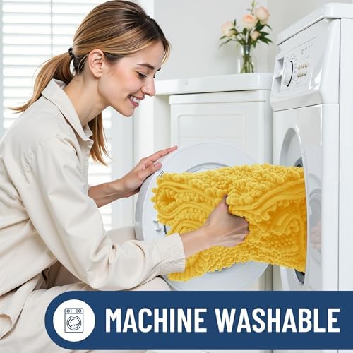 Smiry Bathroom Rugs 24X16, Extra Soft Rubber Backing Chenille Bath Mats - Image 6