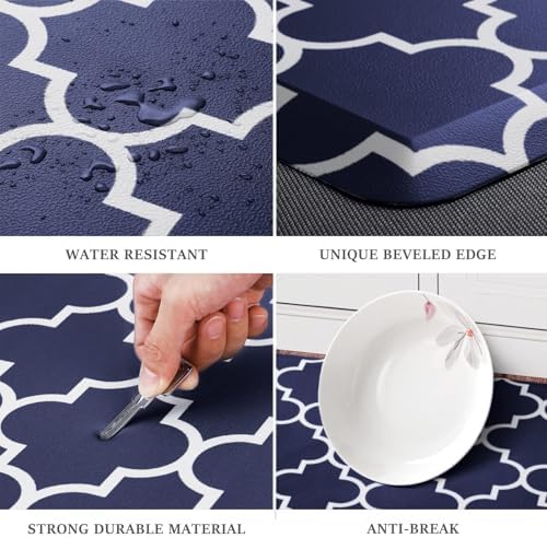 WISELIFE Anti Fatigue Mats for Kitchen Floor, 20" x 32", 4/5 Inch, Blue - Image 6