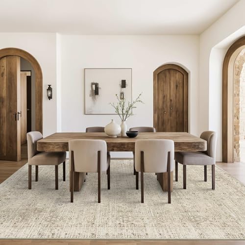 Rugxara Beige 8x10 Area Rugs for Living Room Bedroom Large Washable Rug - Image 3
