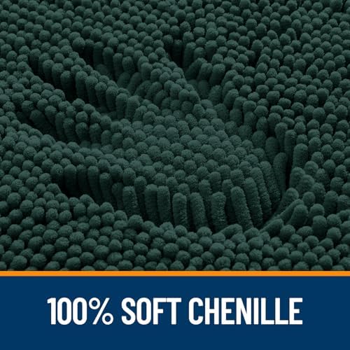 OLANLY Small Bathroom Rugs 30x18, Extra Soft Absorbent Chenille Bath Rugs - Image 3