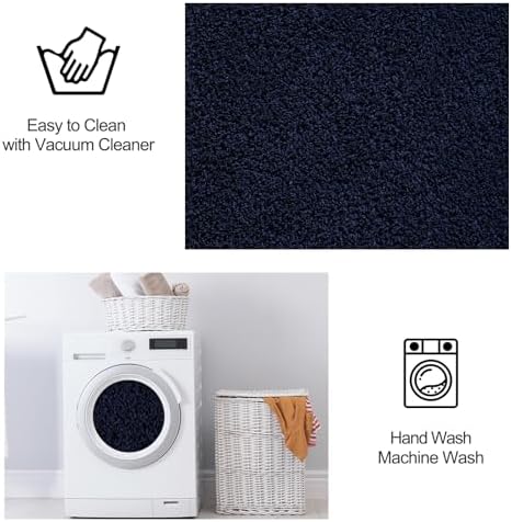 FlyDOIT Area Rugs for Bedroom Living Room, 5x8 Navy Blue Super Soft Comfy Thickened Memory-Foam Indoor Carpets, Modern Aesthetic Minimalist Carpet for Boys Girls Adults Apartment Nursery Home Décor - Image 6