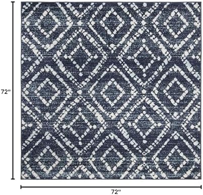 SAFAVIEH Adirondack Square Rug 6', Boho Navy & Ivory ADR131N - Image 2
