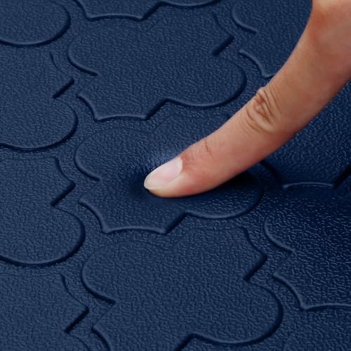 WISELIFE Kitchen Mat, Cushioned Anti Fatigue Floor Mat, 17.3"x28" Blue - Image 5