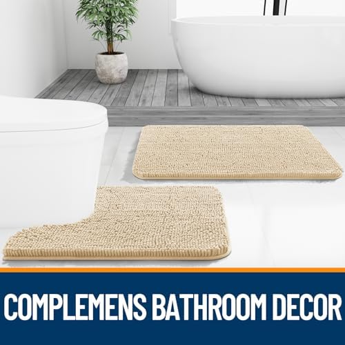 OLANLY Large Bathroom Rugs 44x32, Extra Soft Absorbent Chenille Bath Rugs - Image 7
