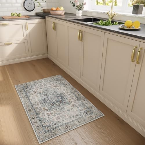 Machine Washable Throw Rugs for Entryway: Door Mat Indoor Entrance 2x3 Small Rug Stain Resistant Non-Slip Low Pile Soft Carpet for Kitchen Front Door Indoor Entry Bathroom Bedroom - Image 6