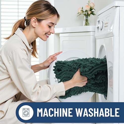 Smiry Bathroom Rugs 47X17, Extra Soft Rubber Backing Chenille Bath Mats - Image 6