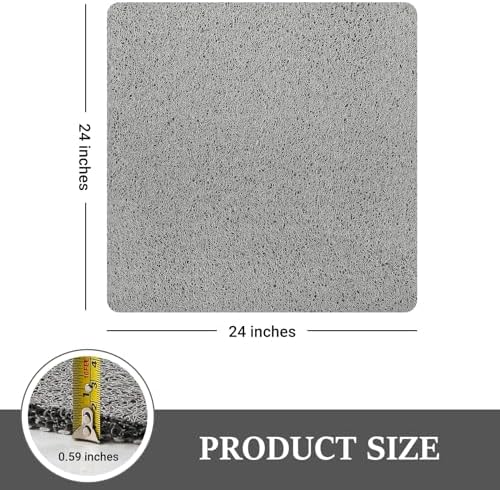 LuxStep Shower Mat Bathtub Mat Non-Slip Bath Mat with Drain, Quick Drying - Image 2