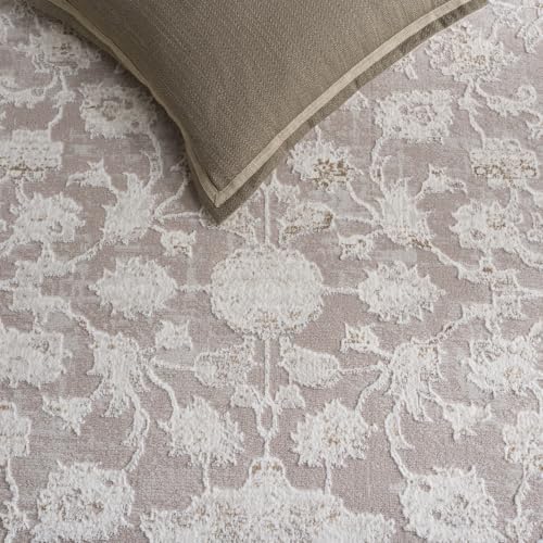 SAFAVIEH Parker Area Rug 4x6, Textured Ivory & Beige PRK158A - Image 5