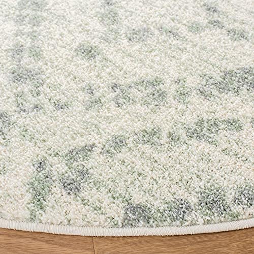 SAFAVIEH Adirondack Round Rug 6', Boho Ivory & Green ADR131X - Image 6