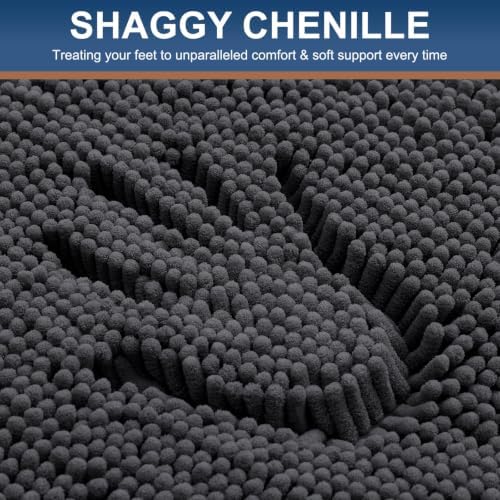 Smiry Bathroom Rugs 32X20, Luxury Chenille Extra Soft Absorbent Bath Mat - Image 3