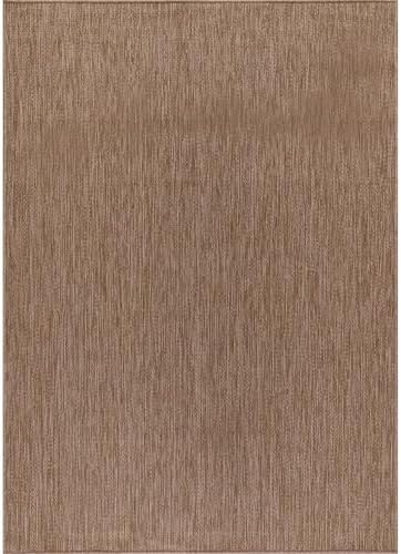 CAMILSON Outdoor Rug 5x7 Modern Area Rugs for Indoor and Outdoor Patios and Porches - Waterproof, Washable, Non-Shedding, Easy-to-Clean Outside Carpet (5 x 7, Solid - Jute) - Image 3