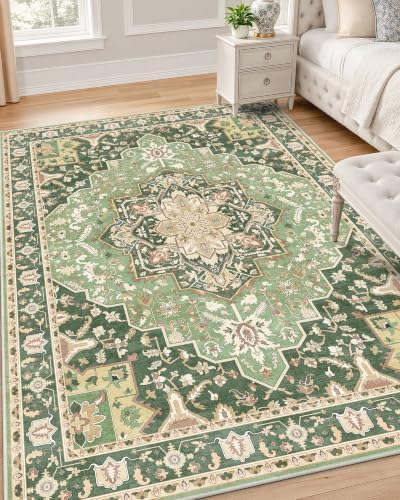 OLANLY 4x6 Washable Area Rugs, Soft Non Slip Carpet for Bedroom Living Room by OLANLY