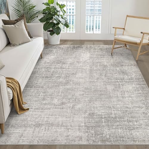 LOONGRUG 5x8 Area Rug Washable Neutral Modern Living Room Rug Brown Gray by LOONGRUG