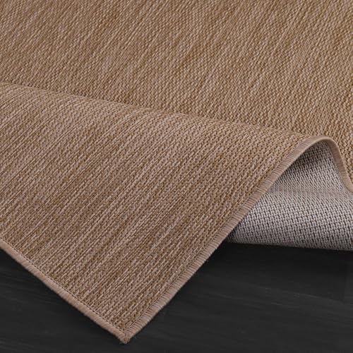 CAMILSON Outdoor Rug 5x7 Modern Area Rugs for Indoor and Outdoor Patios and Porches - Waterproof, Washable, Non-Shedding, Easy-to-Clean Outside Carpet (5 x 7, Solid - Jute) - Image 5