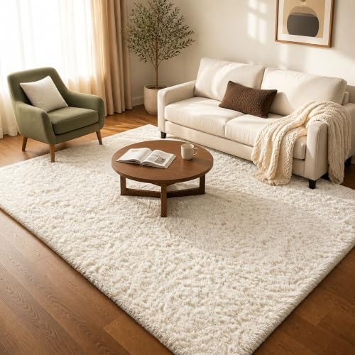 Ophanie Area Rugs for Bedroom Living Room, Color Ivory, Size 5' x 7', Shape Rectangular by Ophanie