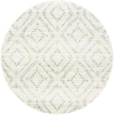 SAFAVIEH Adirondack Round Rug 6', Boho Ivory & Green ADR131X - Image 3