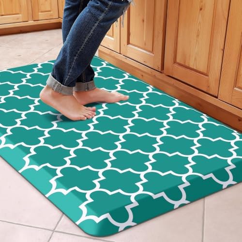 WISELIFE Anti Fatigue Mats for Kitchen Floor, 22" x 36", 4/5 Inch, Green by WiseLife