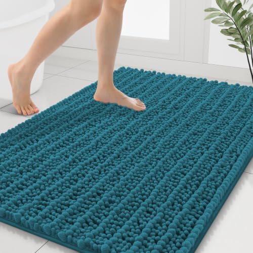 Smiry Bathroom Rugs 40X32, Extra Soft Rubber Backing Chenille Bath Mats by Smiry