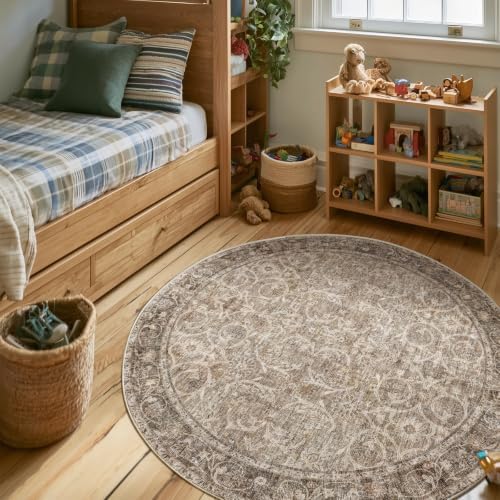 Machine Washable Rugs for Living Room: 4x4 Area Rugs for Bedroom - Image 4