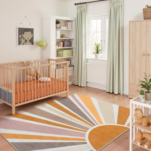 STARUIA Boho 5'x7' Area Rug, Washable Kids Rug for Playroom Classroom Dorm - Image 2