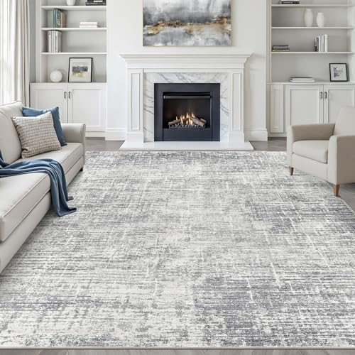 LOONGRUG 10x13 Area Rug Washable Neutral Modern Rug for Living Room Grey by LOONGRUG