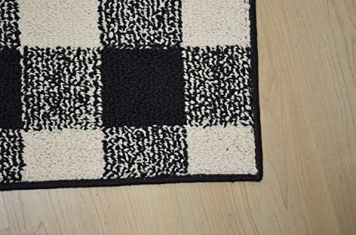 Garland Rug Country Living Buffalo Plaid 7 ft. x 10 ft. Area Rug for Living Room, Bedroom, Kitchen, Dining Room, Nursery, Black/Ivory - Image 4
