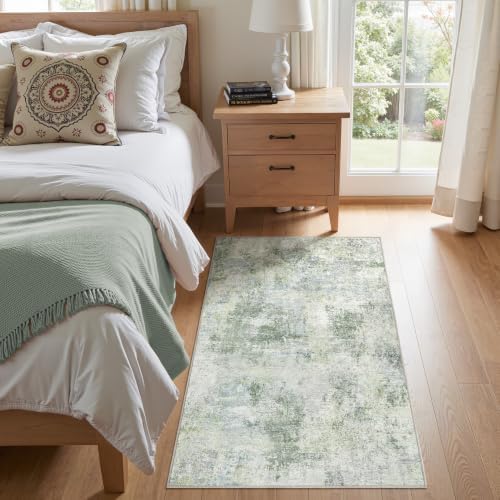 Tortania Area Rug Living Room Rugs - 3x5 Washable Soft Neutral Boho Moroccan Farmhouse Mat Indoor Floor Carpet for Bedroom Under Dining Table Home Office Decor - Sage Green - Image 5