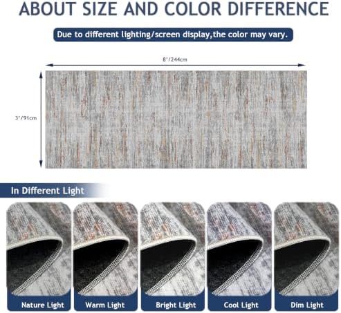 3x8 Runner Rug Non Slip Washable Rugs for Hallways, Abstract 8ft Kitchen Runners Rug for Entryway,Stain Resistant Rug Runner，Ultra-Thin Kitchen Mats for Living Room Bedroom - Image 2