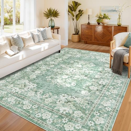 GarveeHome 5x7 Area Rug for Living Room Vintage Floral Rugs by GarveeHome