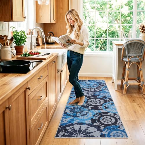Washable 2x6 Runner Rugs for Hallway, Boho Modern Runner Rug for Entryway - Image 3