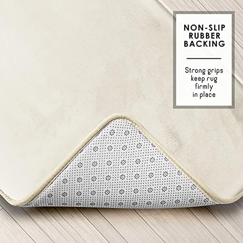 Clara Clark 3 Piece Bathroom Rugs Bath Mat Set, Velvet Memory Foam Bath Mats for Bathroom - Non-Slip, PVC Backing Bath Rugs, Washable - Dries Quickly, White - Image 4